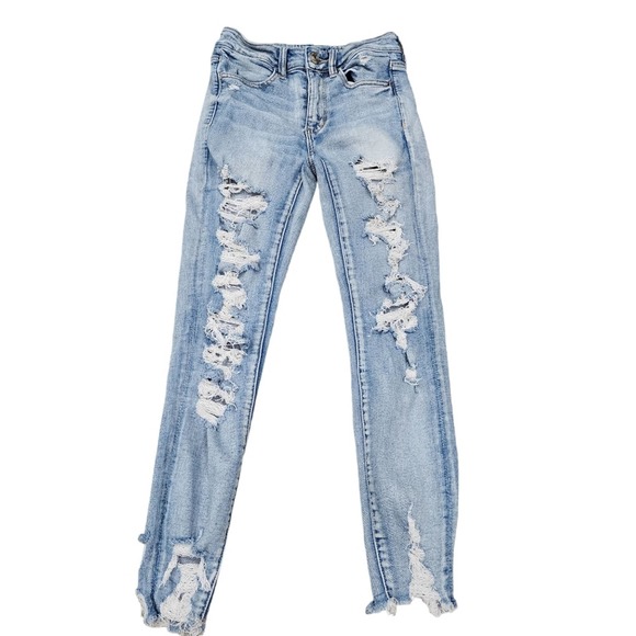 American Eagle Outfitters Denim - American eagle light wash next level stretch women's size 2 hi rise jeggings